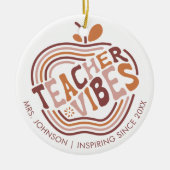 Boho Apple先生カスタムの感謝への贈り物 セラミックオーナメント (正面)