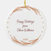 Boho Apple先生カスタムの感謝への贈り物 セラミックオーナメント (裏面)