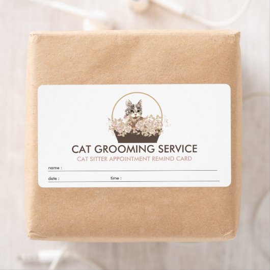 Boho Appointment Cat sitter ラベル (インサイチュ)