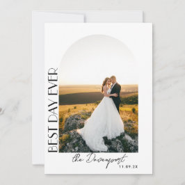 Boho Archさんの結婚写真ありがとう サンキューカード