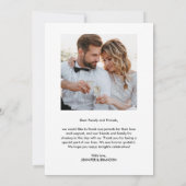 Boho Archさんの結婚写真ありがとう サンキューカード (裏面)