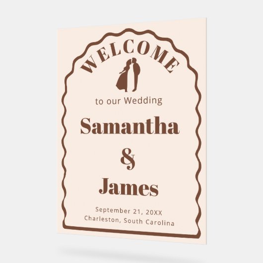 Boho Archへようこそ アクリルサイン (傾斜)