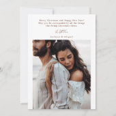 Boho Archフォトスクリプトタイポグラフィクリスマス シーズンカード (裏面)