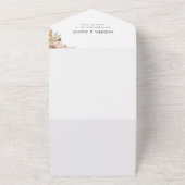 Boho Archフォトパンパスグラスフローラサマー結婚ズ オールインワン招待状 (外側)