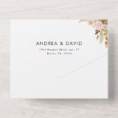 Boho Archフォトパンパスグラスフローラサマー結婚ズ オールインワン招待状 (裏面)