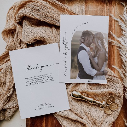 Boho ArchモダンとBright Thank You シーズンカード