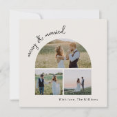 Boho Archモダングリーンメリーと写結婚した真3枚 シーズンカード (正面)