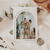 Boho Archモダンフォトクリスマス シーズンカード