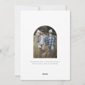 Boho Archモダンメリークリスマス家族の写真 シーズンカード (裏面)