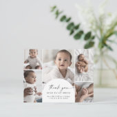 Boho Archモダン写真ありが数々のとうございます誕生 案内ポストカード (スタンド正面)