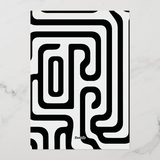 Boho Archモダン写真卒業発表 箔招待状 (裏面)