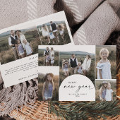 Boho Archモダン写真数々の家族ニュース新年 シーズンカード