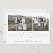 Boho Archモダン写真数々の家族ニュース新年 シーズンカード (裏面)