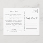 Boho Archモダン写真数々の家族ニュース新年 シーズンポストカード (裏面)