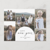 Boho Archモダン写真数々の家族ニュース新年 シーズンポストカード (正面)