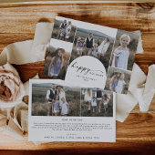 Boho Archモダン写真数々の家族ニュース シーズンカード