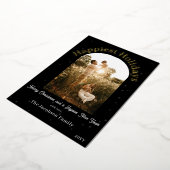 Boho Archモダン写真 | ブラックフォイルホリデーカード 箔シーズンカード (回転した状態)