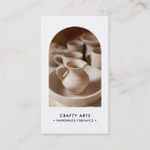 Boho Archモダン写真QRコードと社会 名刺 (正面)