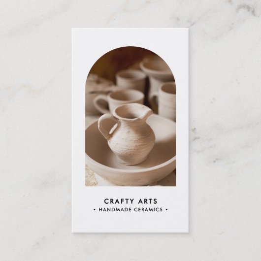 Boho Archモダン写真QRコードと社会 名刺 (正面)