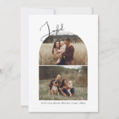 Boho Archモダン喜び2枚の写真 シーズンカード (正面)