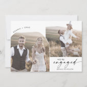 Boho Archモダン提案書3枚フォト婚約 案内状 (正面)