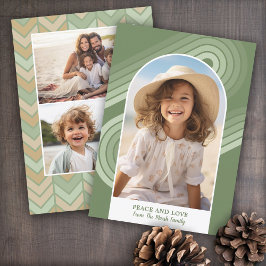 Boho Archモダン曲線と幾何学的3写真 シーズンカード