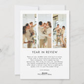 Boho Archモダン Christmas Photo Year in Review シーズンカード (裏面)