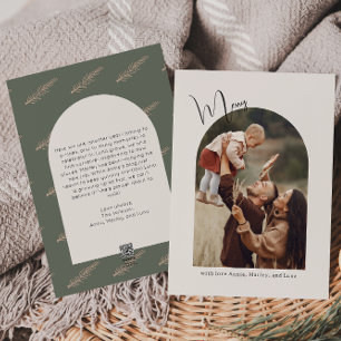 Boho Archモダン Green One写メリー真 シーズンカード