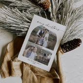 Boho Arch写真モダンコラージュメリークリスマス シーズンカード