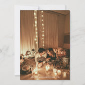 Boho Arch写真モダンミニマリストエレガントな結婚式 セーブザデート (裏面)