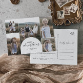 Boho Arch写真モダン家族ニュース数々のクリスマス シーズンポストカード