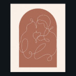 Boho Arch キスをする Continuity Linear Line Art 1 ポスター<br><div class="desc">Boho Arch キスをする Continuity Linear Line Art 1</div>