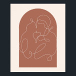 Boho Arch キスをする Continuity Linear Line Art 1 ポスター<br><div class="desc">Boho Arch キスをする Continuity Linear Line Art 1</div>