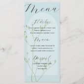 Boho Arch 淡い色の Blue Folidsのメ結婚ニュー メニュー (正面)