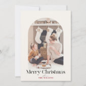 Boho Arch 4フォトクリスマス シーズンカード (正面)