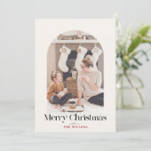 Boho Arch 4フォトクリスマス シーズンカード (スタンド正面)