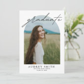 Boho Arch 4モダン写真卒業発表 シーズンカード (スタンド正面)