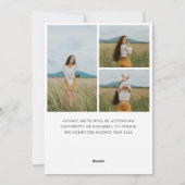 Boho Arch 4モダン写真卒業発表 シーズンカード (裏面)