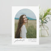 Boho Arch 4モダン写真卒業発表 シーズンカード (スタンド正面)