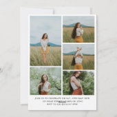 Boho Arch 6モダン写真卒業パーティー シーズンカード (裏面)