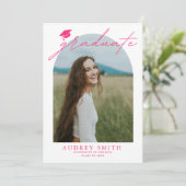 Boho Arch 6モダン写真卒業パーティー 招待状 (スタンド正面)