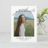 Boho Arch 6モダン写真卒業発表 シーズンカード (スタンド正面)