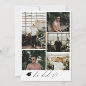 Boho Arch 6モダン写真卒業発表 案内状 (裏面)