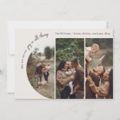 Boho Arch Beigeモダン Joy In All Things 4 Photo シーズンカード (正面)