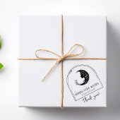 Boho Arch Celestial Crescent Moon Thank You ラバースタンプ