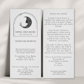 Boho Arch Celestial Crescent Moon Yoga Instructor ラックカード