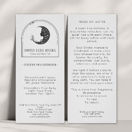 Boho Arch Celestial Crescent Moon Yoga Instructor ラックカード