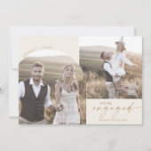 Boho Arch Cream Proposal Story 3 Photo婚約 案内状 (正面)