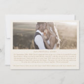 Boho Arch Cream Proposal Story 3 Photo婚約 案内状 (裏面)