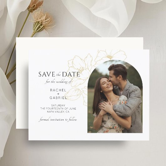 Boho Arch  Floral Wedding Save the Date